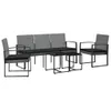 A set of outdoor furniture, including a sofa and two chairs, with accompanying coffee tables, displayed against a white background. Náhľad obrázku produktu