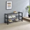 Schuhregal NAVAN Metall Schwarz, robuste Schuhbank mit 3 Produktbild-Vorschau 2