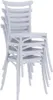 A stack of white chairs. Náhľad obrázku produktu