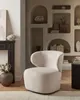 BELIANI Sessel Beige Stoff Drehbar Metallgestell Modernes Produktbild-Vorschau 2