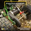 Close-up of the rear axle and brake system of a children's electric quad bike. Produktbild-Vorschau