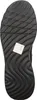 The image shows the sole of a black shoe with a textured pattern and a small white label. Voir les images du produit