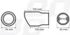 Technical drawings of a car part with dimensions. Podgląd zdjęcia produktu