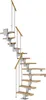 Pertura Mittelholmtreppe Spiros Eiche Leimholz Perlgrau Produktbild-Vorschau 1