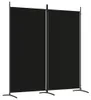vidaXL 2-tlg. Paravent Schwarz 175x180 cm Stoff Produktbild-Vorschau 1