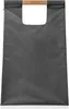 A dark grey laundry bag with a wooden handle. Produktbild-Vorschau
