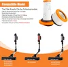 A collage of vacuum cleaner filters and vacuum cleaner parts, with text listing compatible models. Produktbild-Vorschau