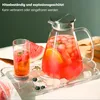 Karaffe aus Borosilikatglas mit Deckel und Ausgießer, 2 Produktbild-Vorschau 3