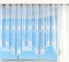 Bogenstore Gardine Jacquard, 145x600, Blumenmuster Weiß Produktbild-Vorschau 1