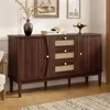 Mueble aparador Merax de 140 cm, armario de ratán con 3 Vista previa de la imagen del producto 3