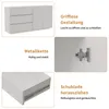 UnboxG, meuble buffet haut brillant blanc, 160x35x76 cm, Voir les images du produit 6