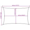 Vela Parasole Grigio Chiaro 3,5x2,5 m 100% Poliestere Anteprima dell’immagine prodotto 9