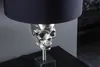 Extravagante Tischlampe SKULL 56cm schwarz silber Metall Produktbild-Vorschau 5