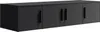 A black wall-mounted cabinet with four doors and black handles. Produktbild-Vorschau