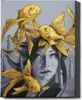 Malen nach Zahlen Set Mädchen mit Fisch 40x50 Goldfarbe Produktbild-Vorschau 18