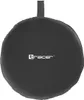 A black circular product with a logo in the center, on a white background. Produktbild-Vorschau