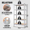 MONZANA® 2x Scaffale Alta Portata Metallo 5 Ripiani MDF Anteprima dell’immagine prodotto 2