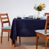 HOMESCAPES Tischdecke dunkelblau 137 x 178 cm, 100% Produktbild-Vorschau 1