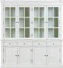 Amaretta Armoire vitrine 4 portes, vieux blanc, vintage Voir les images du produit 1