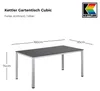 KETTLER Cubic Dining-Tisch 160x90 cm silber/anthrazit, Produktbild-Vorschau 6