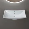 doporro Lavabo da Appoggio in Vetroceramica Bianco Lucido, Anteprima dell’immagine prodotto 2