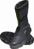 A pair of black winter work boots with a yellow stripe and the number 3 on the side. Voir les images du produit