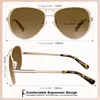 CARFIA Pilotenbrille Damen Sonnenbrille Polarisiert UV400 Produktbild-Vorschau 2