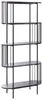 BELIANI Čtyřpolicová knihovna černá MDF 172 x 80 cm oválná Náhled obrázku produktu 4