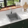 dkd-home-decor Spülbecken Einzelbecken Granit Grau 425 x Produktbild-Vorschau 2