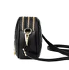 A black quilted leather handbag with gold-tone hardware, shown from the side against a white background. Náhľad obrázku produktu