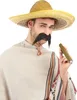 Sombrero Mexiko-Strohhut gelb-braun - Einheitsgröße Produktbild-Vorschau 1