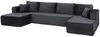 HOMCOM Modulaire U-vormige bank met slaapfunctie, 2 chaise Productafbeelding-voorbeeld 1