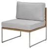 home24 Loungesofa - 2-teilig - Webstoff / Teak Massiv Produktbild-Vorschau 3