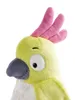 A close-up studio shot of a plush toy parrot against a white background. Produktbild-Vorschau