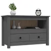 vidaXL TV-kast, grijs, 79x35x52 cm, massief grenenhout Productafbeelding-voorbeeld 3