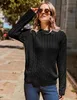 Maglione da donna, lavorato a maglia, ampio, caldo, Anteprima dell’immagine prodotto 3