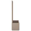A side view of a light brown planter with a trellis. Voir les images du produit