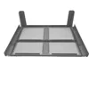 A gray waste sorting system with four compartments, shown from a slightly elevated angle against a white background. Voir les images du produit