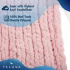 Feluna grofgebreide deken roze maat M, chunky knit plaid en Productafbeelding-voorbeeld 2