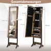 COSTWAY Armoire à bijoux à inclinaison réglable, étagère à Voir les images du produit 3