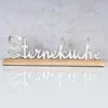 Schriftzug Sterneküche L40cm Metall Silber Mango Holz Produktbild-Vorschau 3