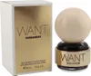 DSQUARED2 WANT Eau de Parfum 30 ml neben goldener Verpackung, runder Flakon mit beiger Kugel als Verschluss. Produktbild-Vorschau