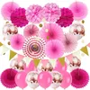 ZERODECO Set de décoration de fête Confetti roses Ballons Voir les images du produit 1