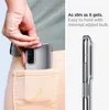 A hand is placing a clear phone case with a phone inside into a pocket. Produktbild-Vorschau