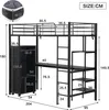 Flieks Etagenbett Metallbett 90x200cm mit Kleiderschrank, Produktbild-Vorschau 7