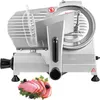 A commercial meat slicer is shown with sliced meat and olives in the foreground. Produktbild-Vorschau