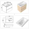 Waschtisch mit Unterschrank 60cm Alast Badmöbel Set Eiche Produktbild-Vorschau 6
