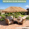 COSTWAY, parasol dwustronny, 450x260 cm, osłona z rattanu Podgląd zdjęcia produktu 2