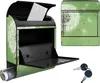 banjado Design Briefkasten Stahl schwarz mit Zeitungsfach Produktbild-Vorschau 7