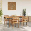 vidaXL Tisch für Outdoor Natürlich und Schwarz 180 x 90 x Produktbild-Vorschau 4